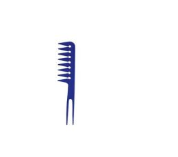 Heat 2 Prong Styling Comb Blue