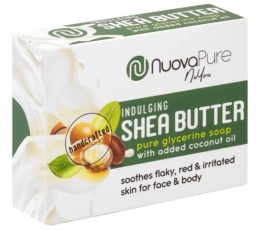 Nuovapure Shea Butter Glycerine Face and Body Soap Bar 100g