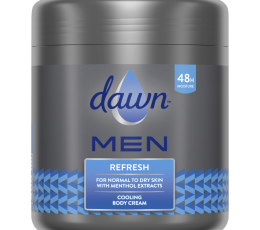 Dawn MEN Cooling Body Cream Refresh For All Skin Types 400ml