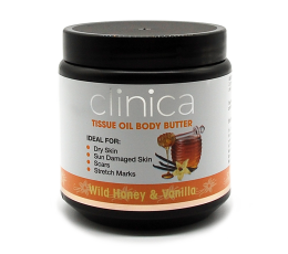 Clinica Tissue Oil Body Butter Wild Honey and Vanilla 500g