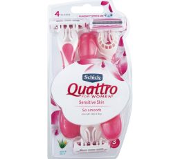 Schick Quattro Razor For Women Sensitive Skin 3 Pack