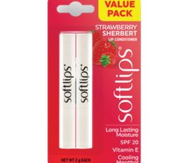 softlips lip balm strawberry shebert value pack