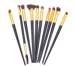 Bling Girl 10 Piece Eye Brush Set Black