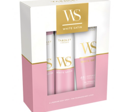 Yardley White Satin x2 Perfume Body Spray 90ML and Body Lotion 150ML
