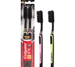 Colgate Double Action Toothbrush Set Charcoal 2Pack